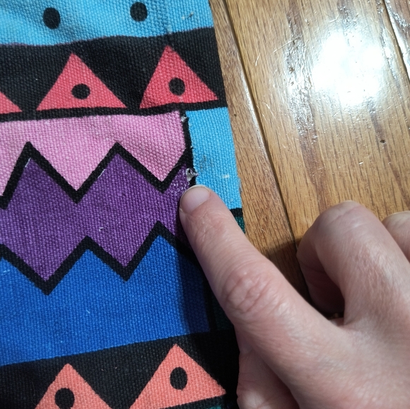 Vintage Spiegel drawstring canvas bag, H 18" x L 13" - Picture 9 of 14